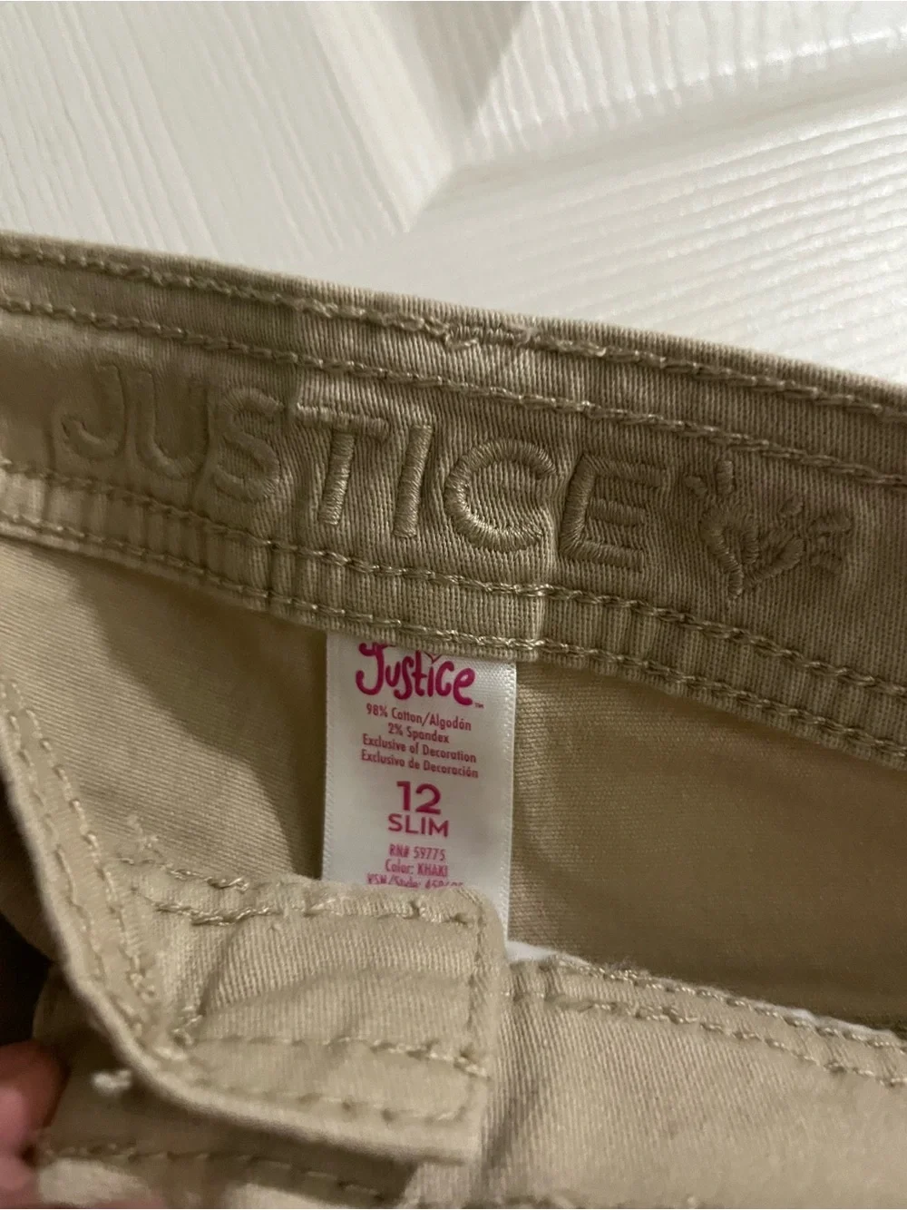 Justice Girls Khaki Tan Bermuda Shorts